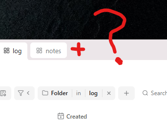 New tab button